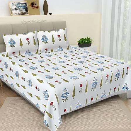 Block Printed Bed Sheet