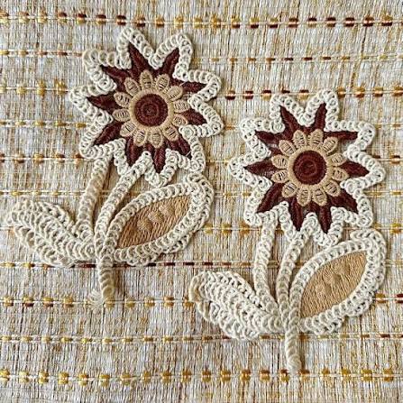 Embroidered and croch